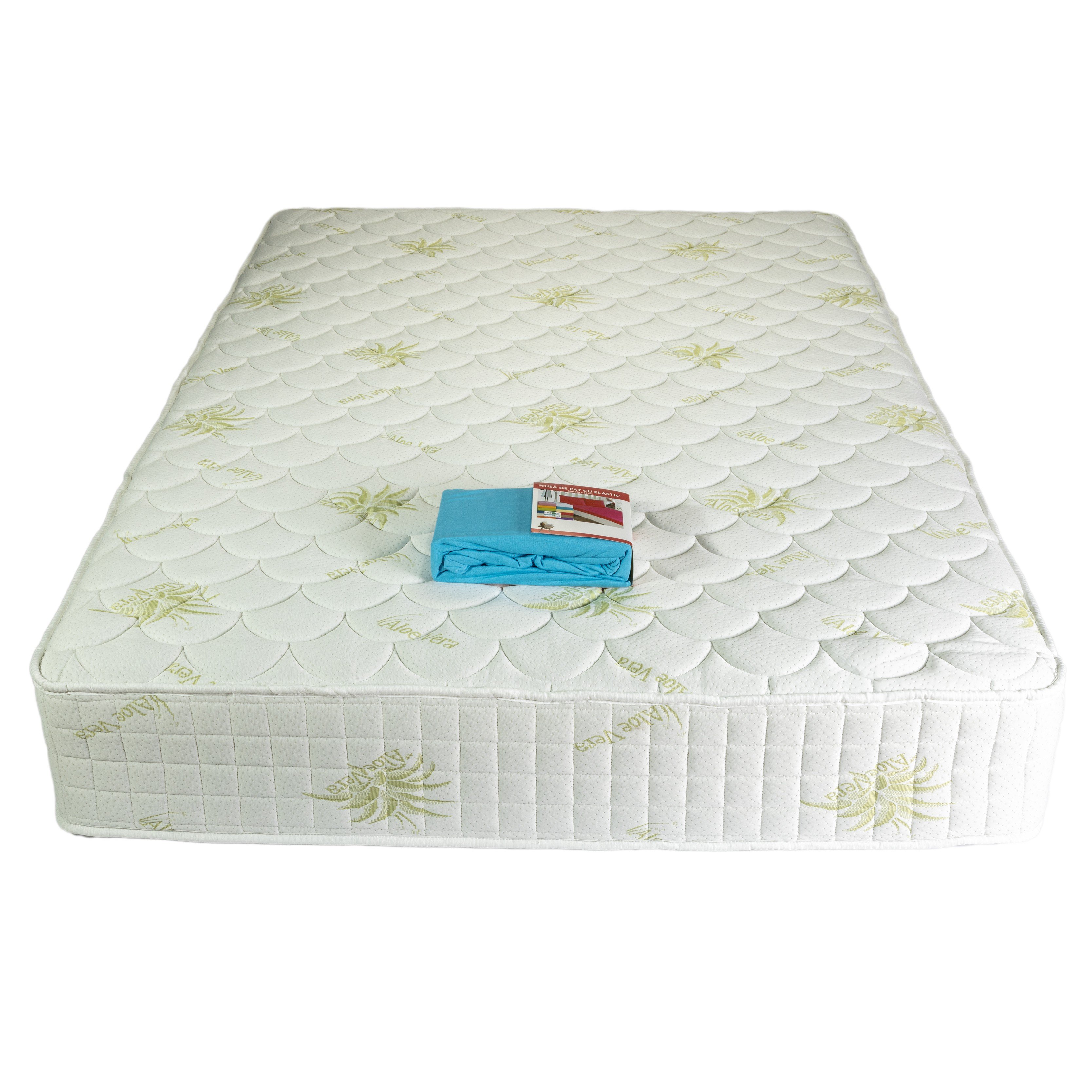 Saltele Saltex - Saltea cu arcuri impachetate individual Pocket Spring Milano, 140x200x24cm, cu fermitate medie spre soft, sistem de aerisire perimetral, Saltex
