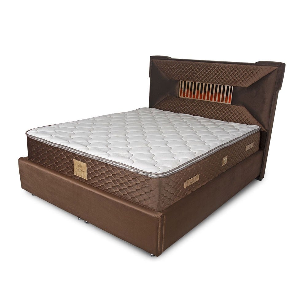 Saltele 180x200 - Saltea ortopedica, Lux Memory Piemond cu topper, 180x200x32cm, fermitate tare, cu plasa arcuri, memory foam 2,5 cm, husa matlasata, sistem de aerisire perimetral, greutate maxima sustinuta 120 kg/utilizator, Saltex