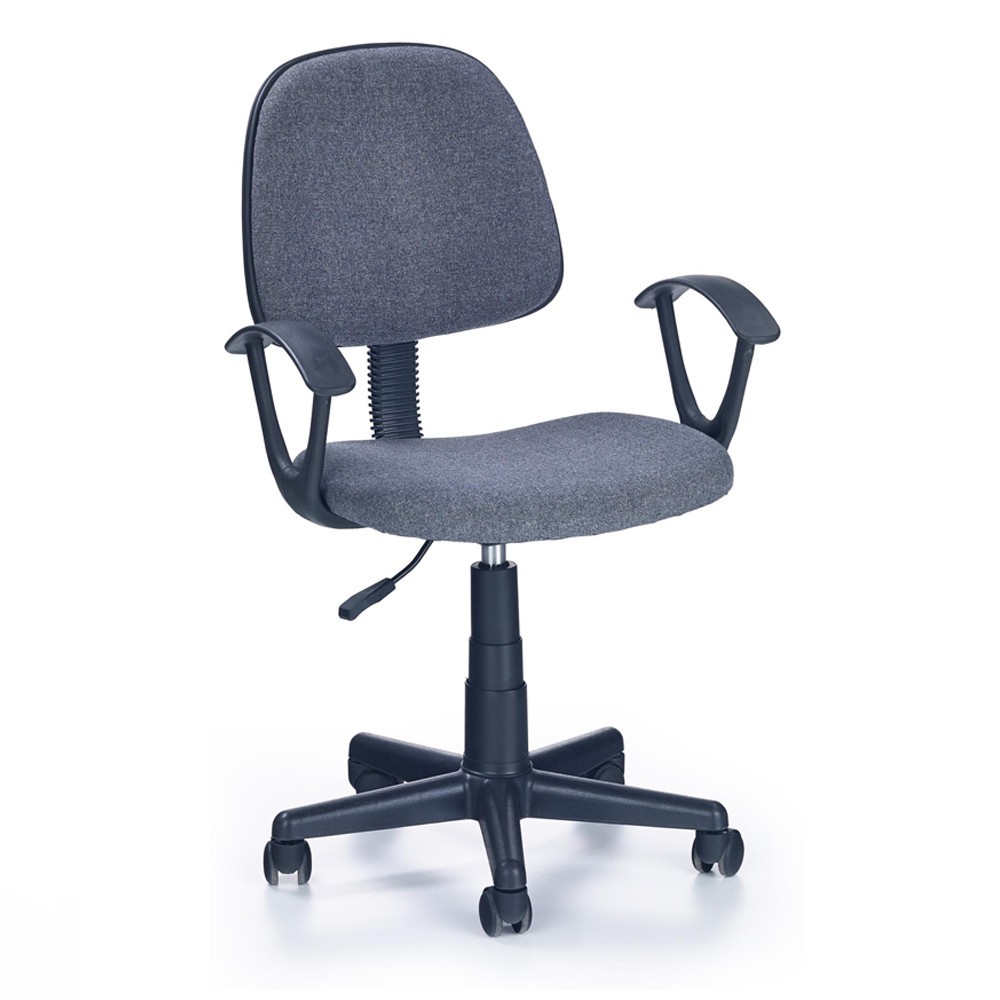 Scaune birou copii - Scaun birou copii HM Darian Bis, Ergonomic, Cadru Polipropilena, Stofa, Inaltime ajustabila, 80 Kg, Gri