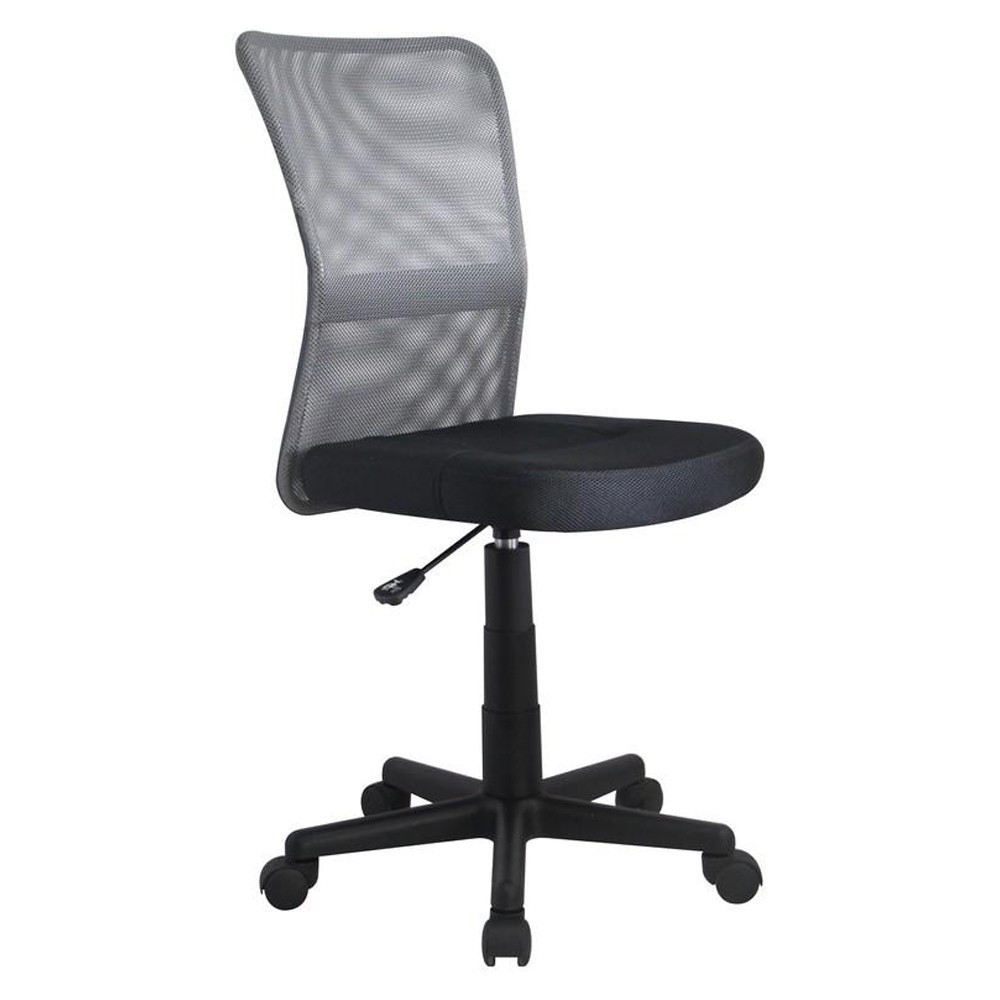 Scaune birou copii - Scaun birou copii HM Dingo, Ergonomic, Cadru Polipropilena, Mesh, Inaltime ajustabila, 80 kg, 98x41x56 cm, Gri