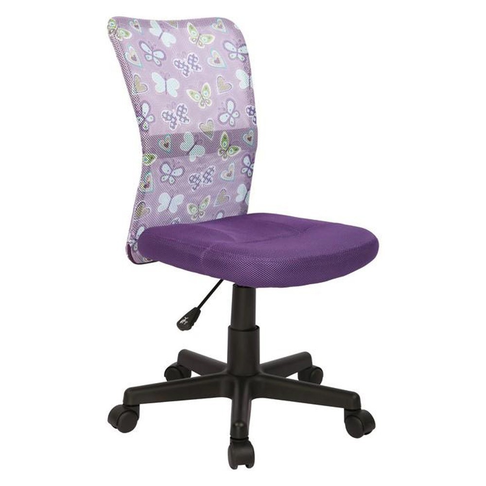 Scaune birou copii - Scaun birou copii HM Dingo, Ergonomic, Cadru Polipropilena, Mesh, Inaltime ajustabila, 80 kg, 98x41x56 cm, Violet