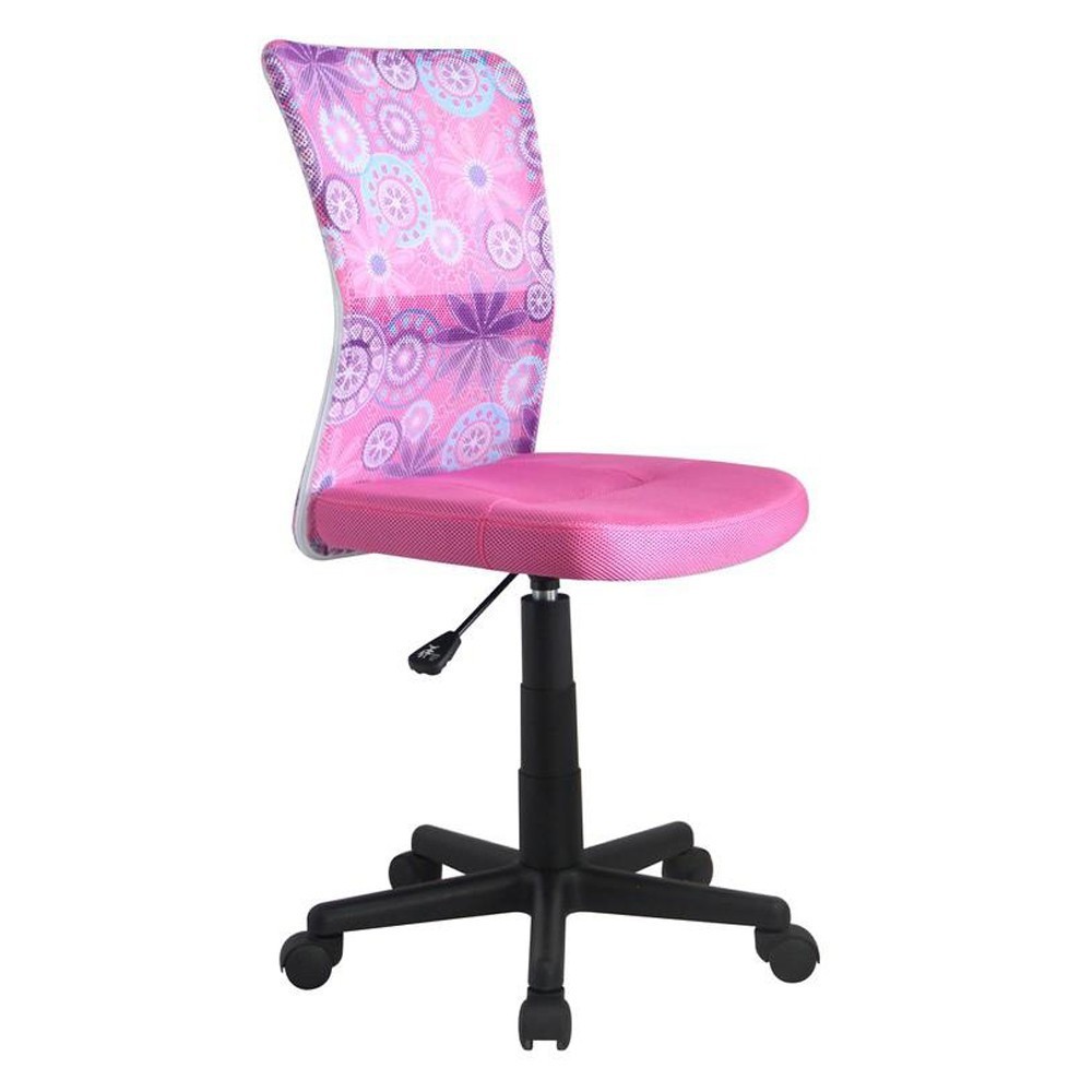Scaune birou copii - Scaun birou copii HM Dingo, Ergonomic, Cadru Polipropilena, Mesh, Inaltime ajustabila, 80 kg, 98x41x56 cm, Roz