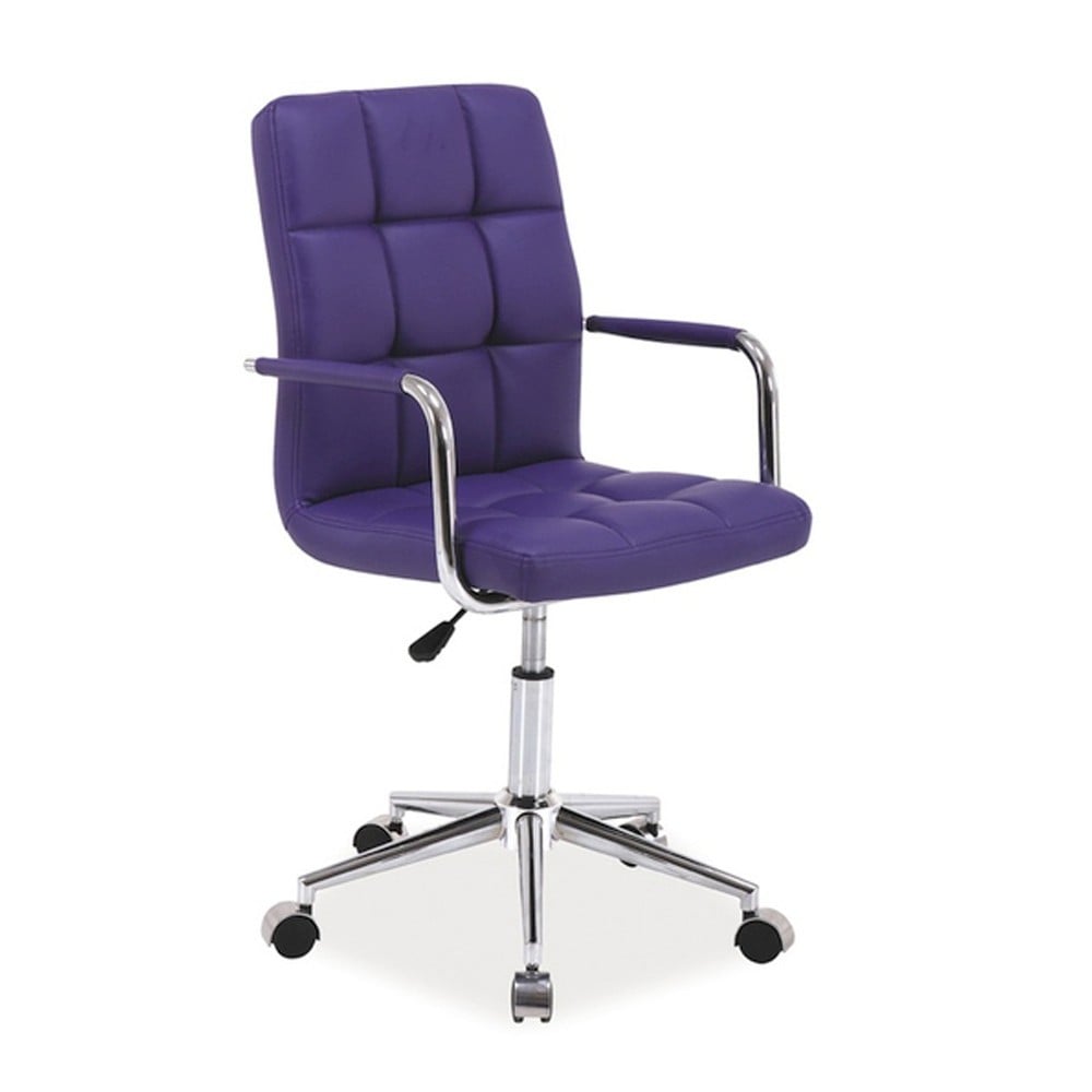Scaune birou copii - Scaun birou copii HM Gonzo 2, Ergonomic, Piele ecologica, Inaltime ajustabila, Mecanism balansare, 90 Kg, Mov