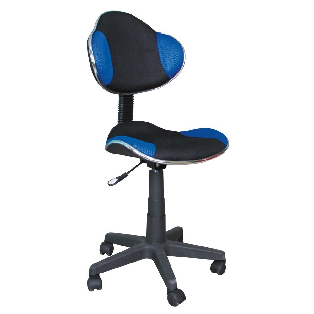 Scaune ergonomice - Scaun birou copii SL G2, Ergonomic, Stofa, Inaltime reglabila, Cadru polipropilena, 60 kg, Albastru/Negru