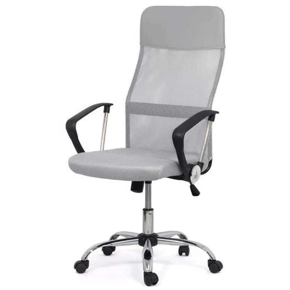 Scaune birou - Scaun birou ergonomic mesh OFF 907, baza cromata, cu tetiera, mecanism de balans, 110 kg