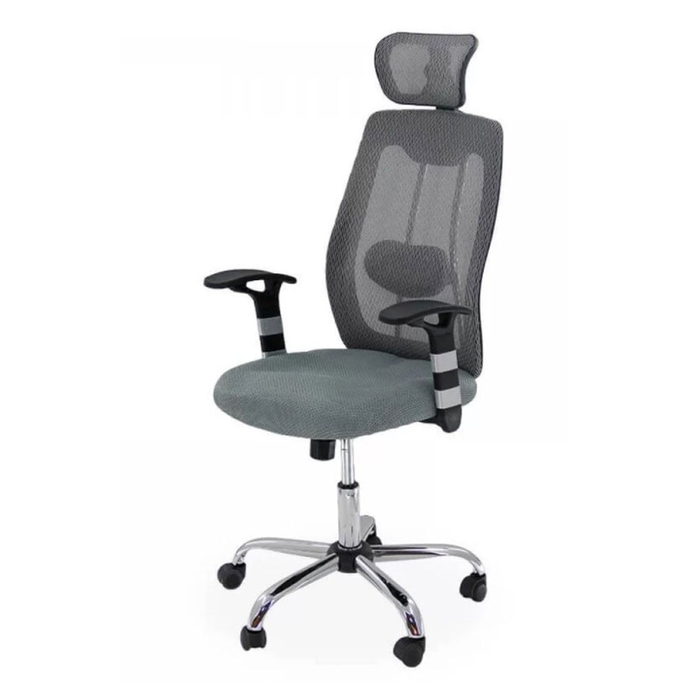 Scaune birou - Scaun birou ergonomic OFF 988, mesh, baza cromata, suport lombar, inaltime reglabila, mecanism balans, 110 kg