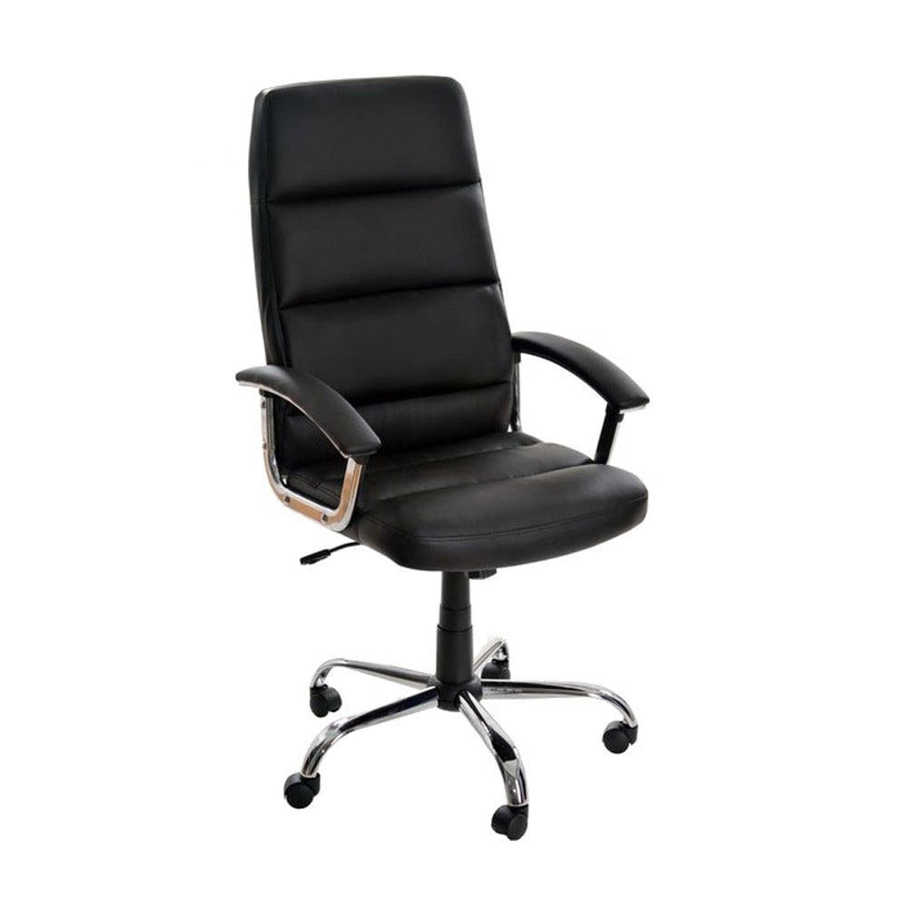 Scaune birou - Scaun birou OFF 618, piele ecologica, mecanism balans, baza cromata, 110 kg