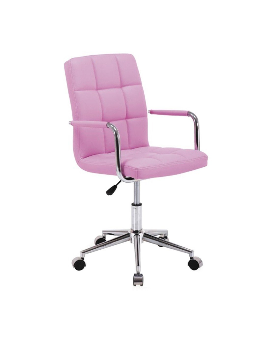 Scaune birou copii - Scaun birou pentru copii SL Q022, Ergonomic, Piele ecologica, Inaltime ajustabila, Roti pivotante, 90 Kg, roz