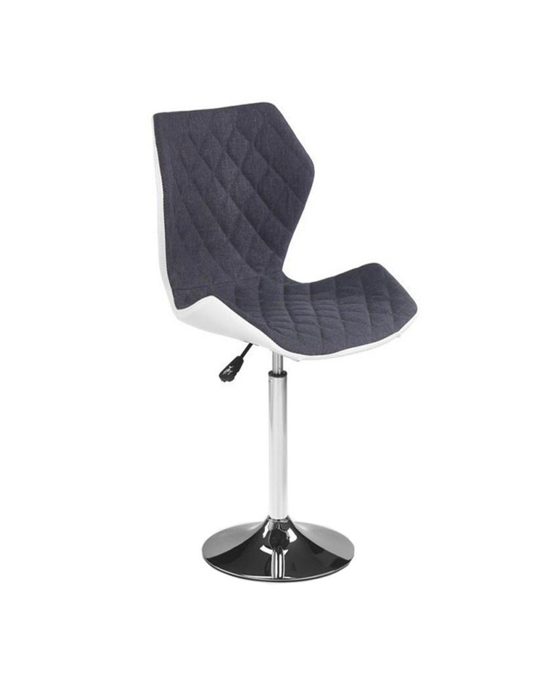 Scaun de birou HM Matrix 2, Ergonomic, Baza fixa, Cadru Cromat, Stofa/Piele ecologica, Inaltime ajustabila, Rotativ, 100 Kg, Alb/Gri