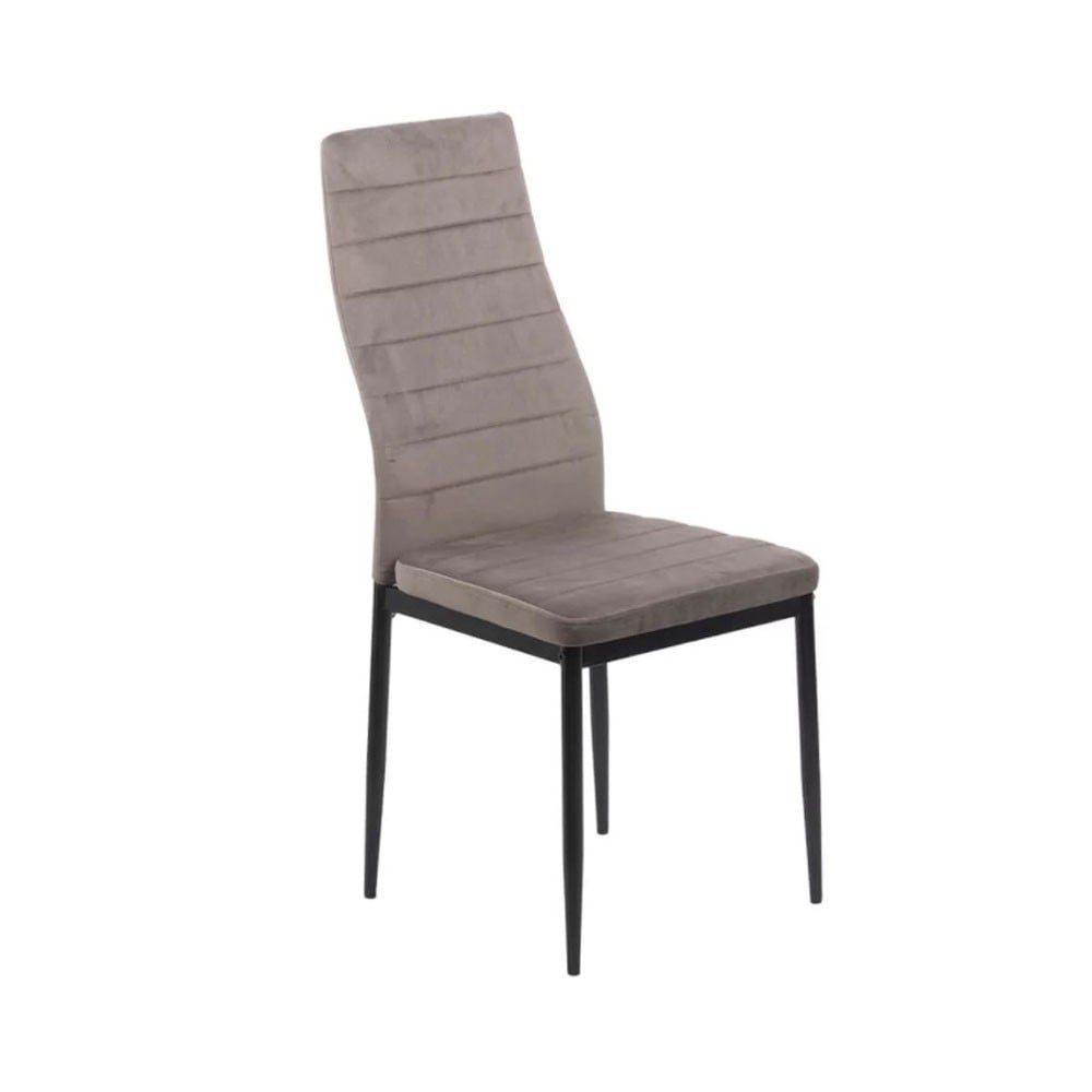 Scaune living - Scaun de living si bucatarie BUC 263V, catifea, picioare metalice, spatar inalt, 120 kg