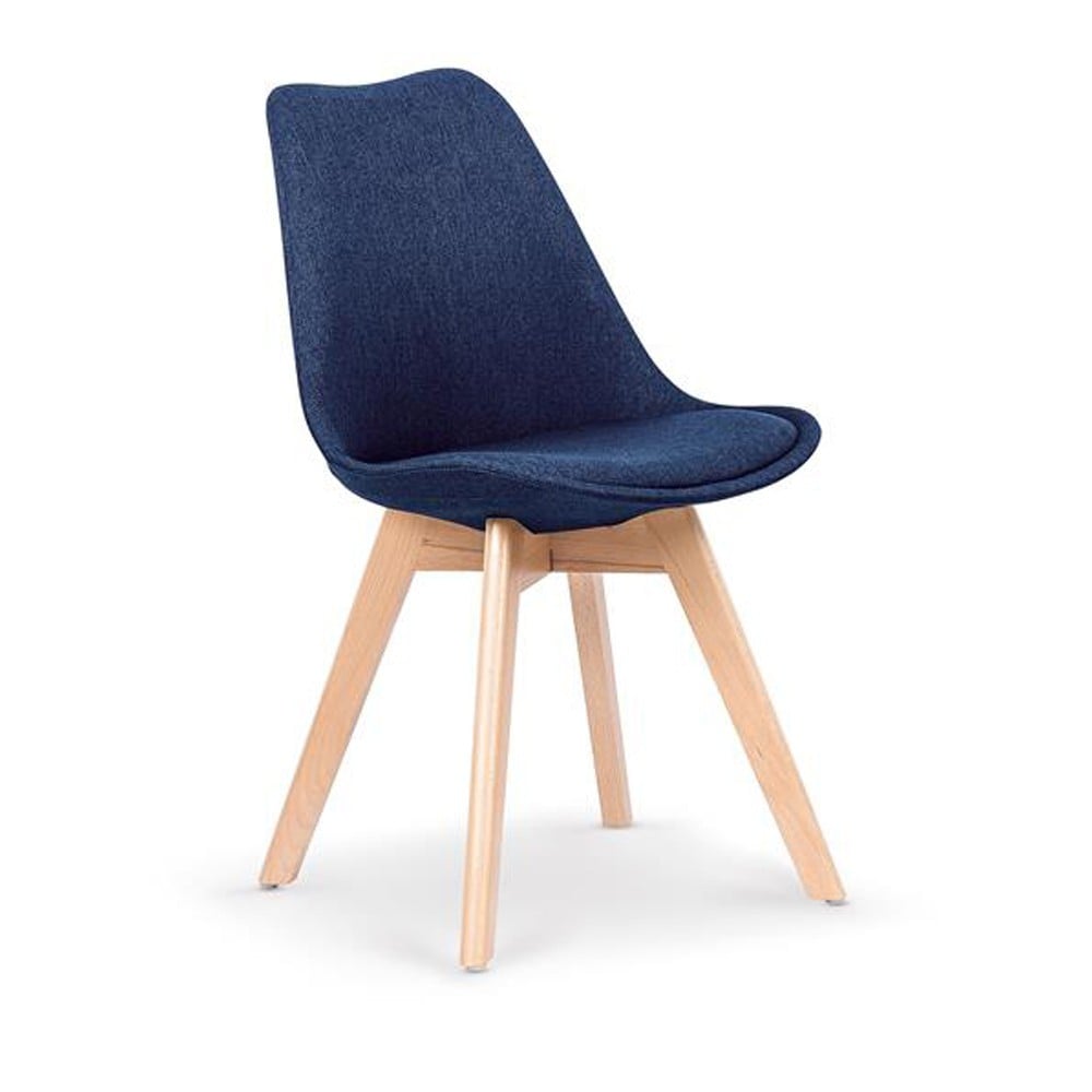 Scaune living - Scaun de living si bucatarie din lemn masiv, HM K303, tapiterie stofa, 83x48x47 cm, 120 Kg, Albastru