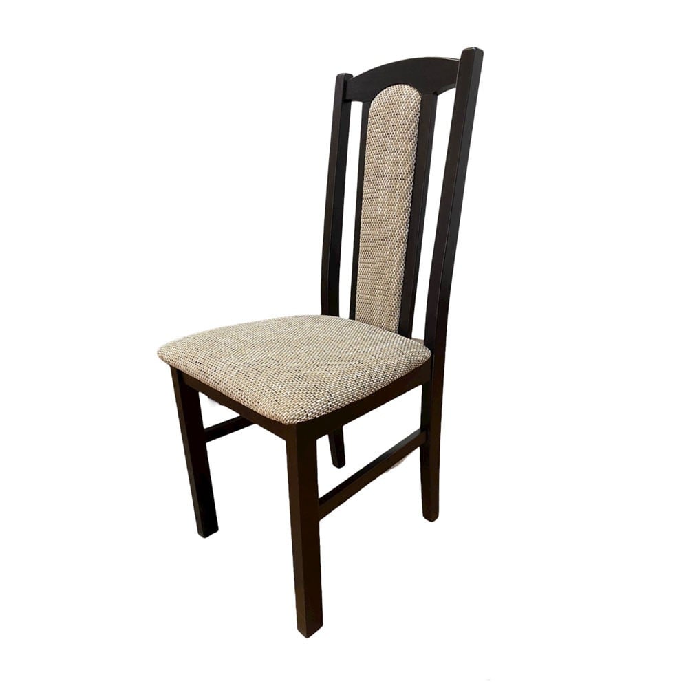 Scaune living - Scaun de living si bucatarie, DM7 Boston, din lemn masiv fag, tapiterie stofa, 120 kg, 96x43x40 cm, Wenge
