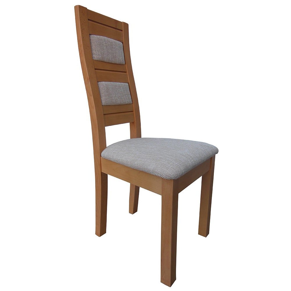 Scaune living - Scaun de living si bucatarie, lemn masiv fag, Eusebio, tapitat cu piele ecologica, 120 kg, 101x44x45cm, Wenge