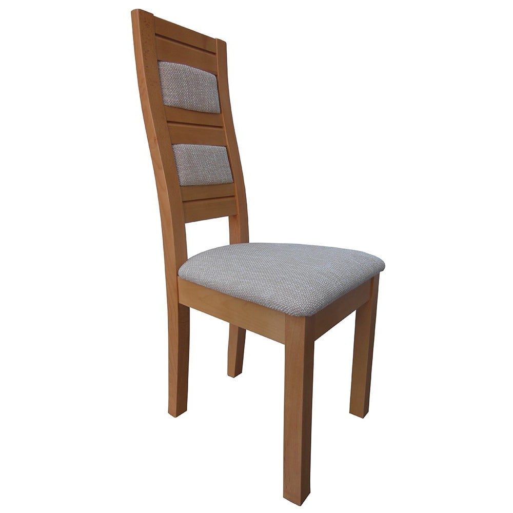 Scaune living - Scaun de living si bucatarie, lemn masiv fag, Eusebio, tapitat cu stofa, 120 kg, 101x44x45cm, Fag