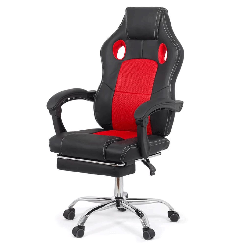 Scaune Gaming - Scaun directorial gaming OFF 3091, piele ecologica/mesh, suport picioare ajustabil, rotativ, 120 kg