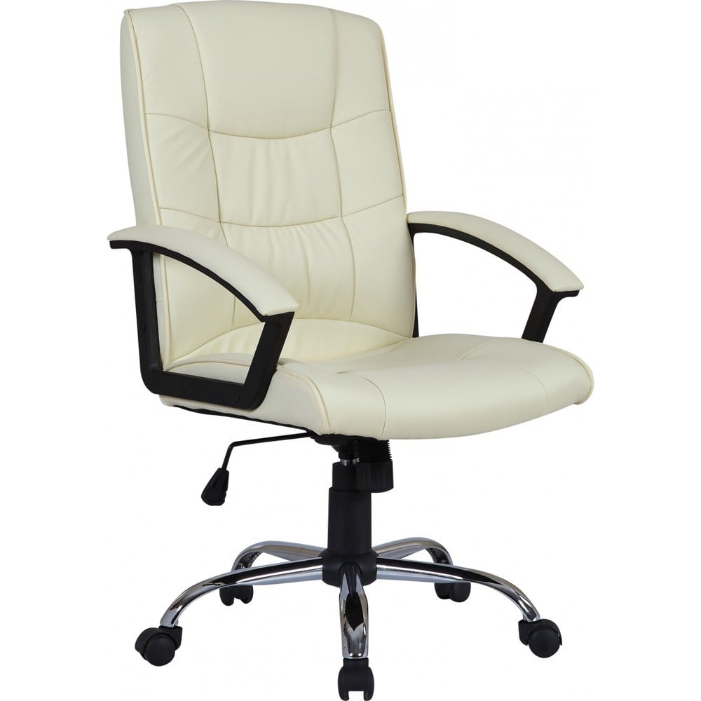 Scaune directoriale - Scaun directorial GN02, ergonomic, cadru cromat, inaltime ajustabila, balans, 100 kg, bej