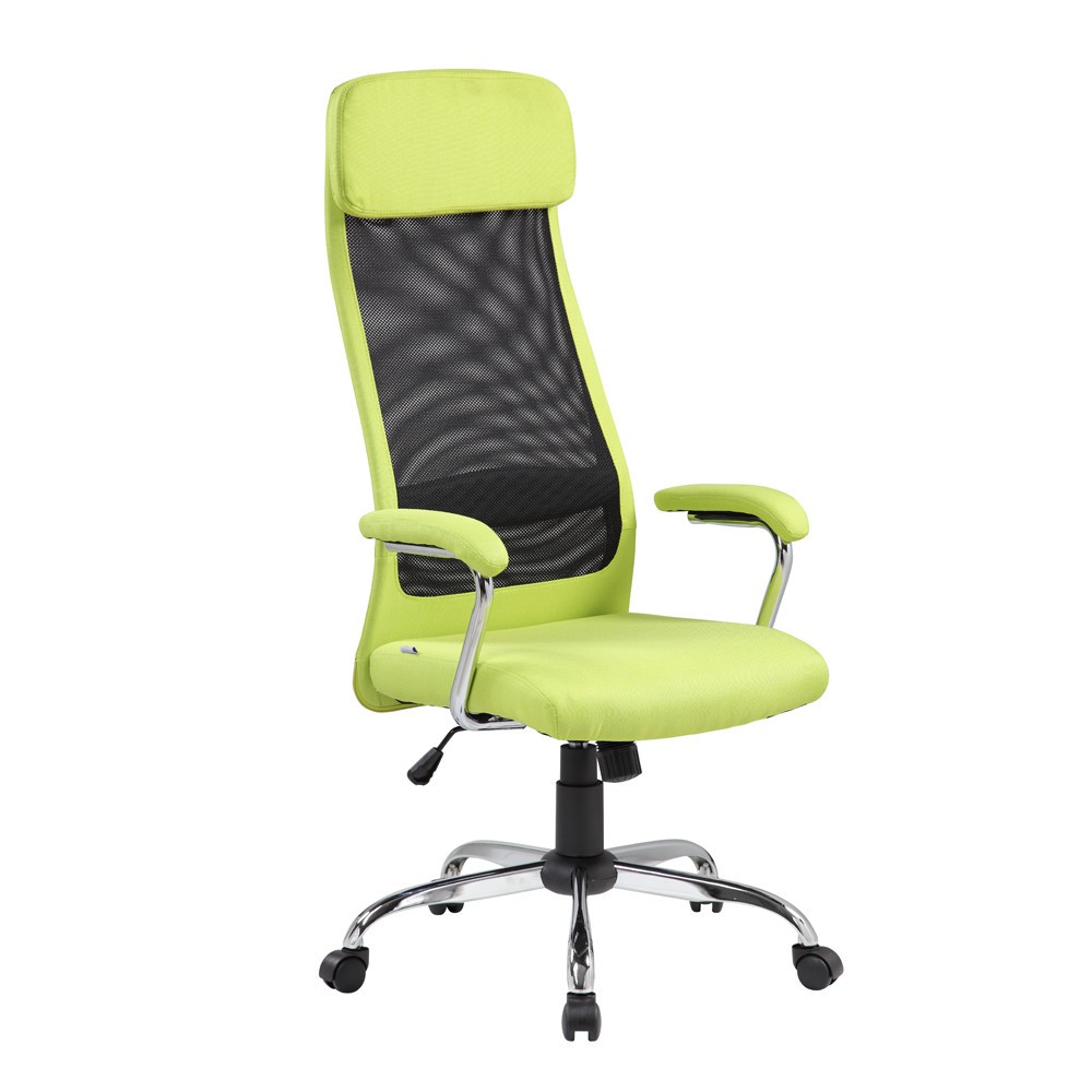 Scaune cu mesh - Scaun directorial GN102, mesh, mecanism balans, rotire 360°, inaltime ajustabila, 120 kg, verde