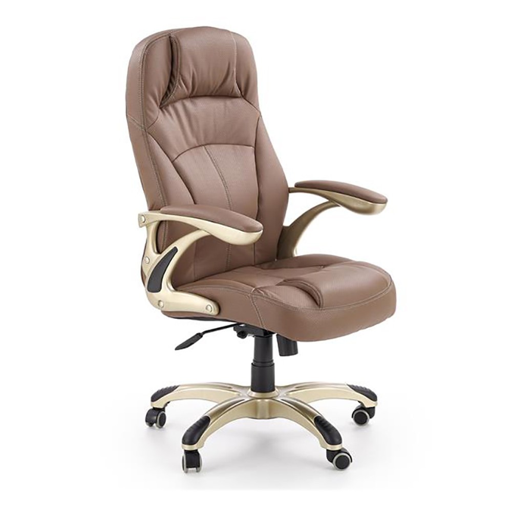 Scaune directoriale - Scaun directorial HM Carlos, Piele ecologica perforata, Roti cauciucate, Inaltime ajustabila, Mecanism multiblock, 136 Kg, Bej