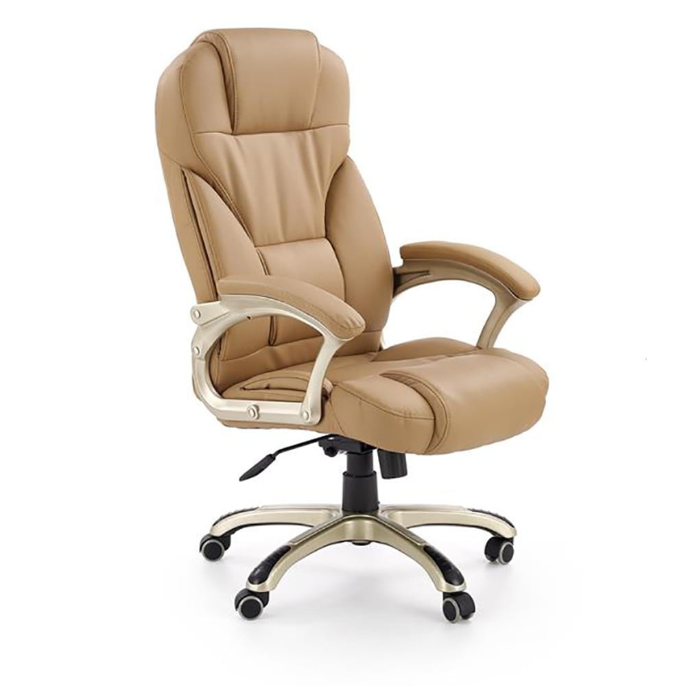 Scaune directoriale - Scaun directorial MH Dante, Cadru Polipropilena, Piele ecologica, Inaltime ajustabila, Mecanism balansare, 136 kg, 119x67x52 cm, Bej