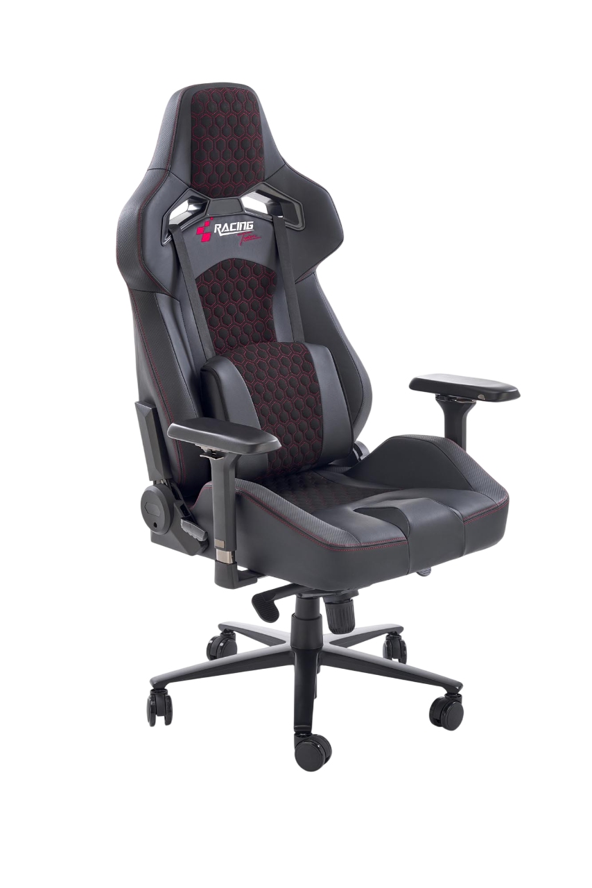 Scaune Gaming - Scaun directorial pentru gaming HM Baldur, piele ecologica, cadru metalic, cotiere reglabile, multiblock,100 kg, negru
