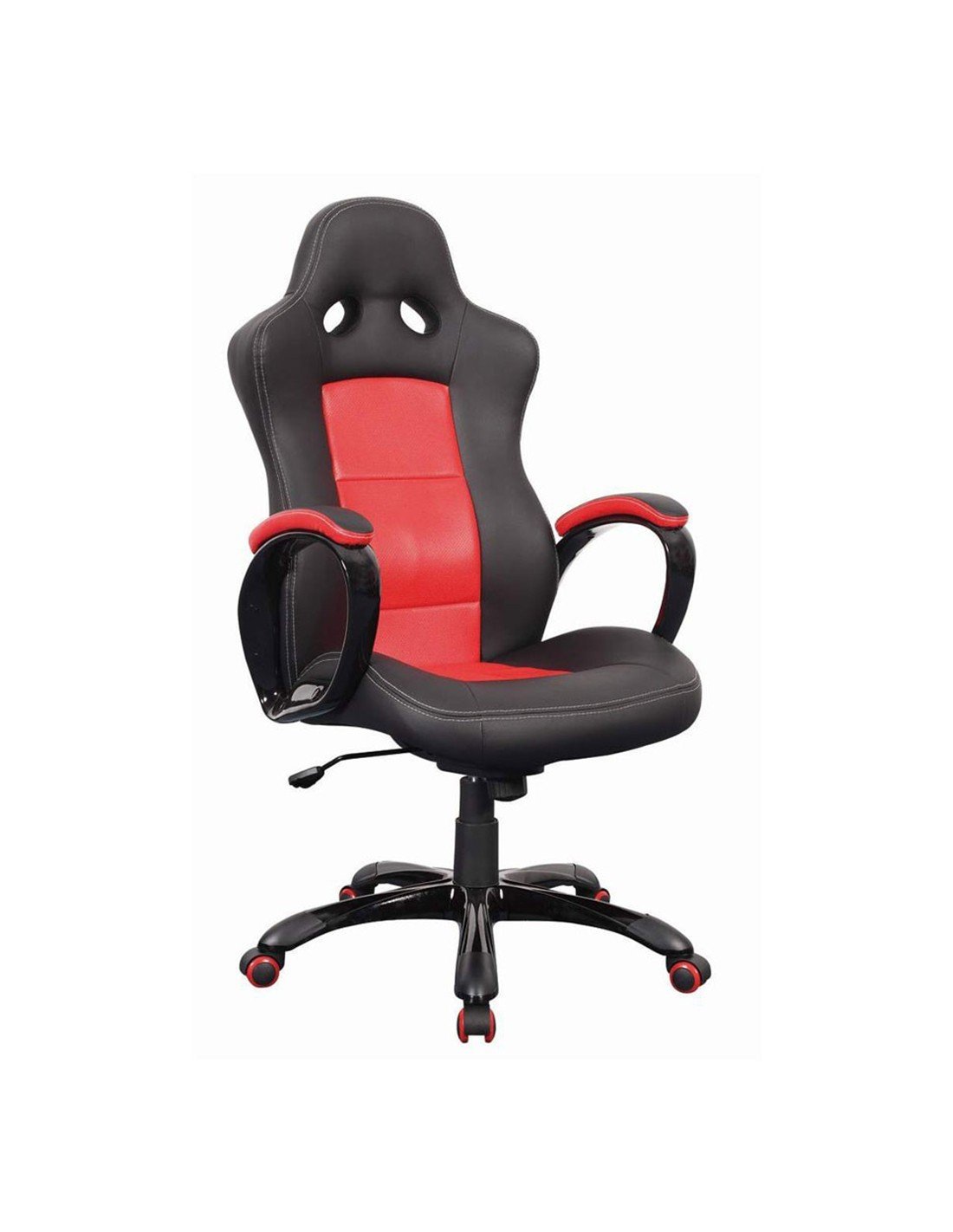 Scaune directoriale - Scaun directorial SL Q029, Piele ecologica, Inaltime ajustabila, Mecanism balansare, Rotire 360 ˚, 100 kg, Rosu/Negru