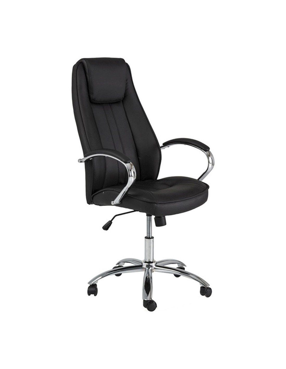 Scaune directoriale - Scaun directorial SL Q036, Piele ecologica, Cadru Metalic, Inaltime ajustabila, 100 kg, Negru