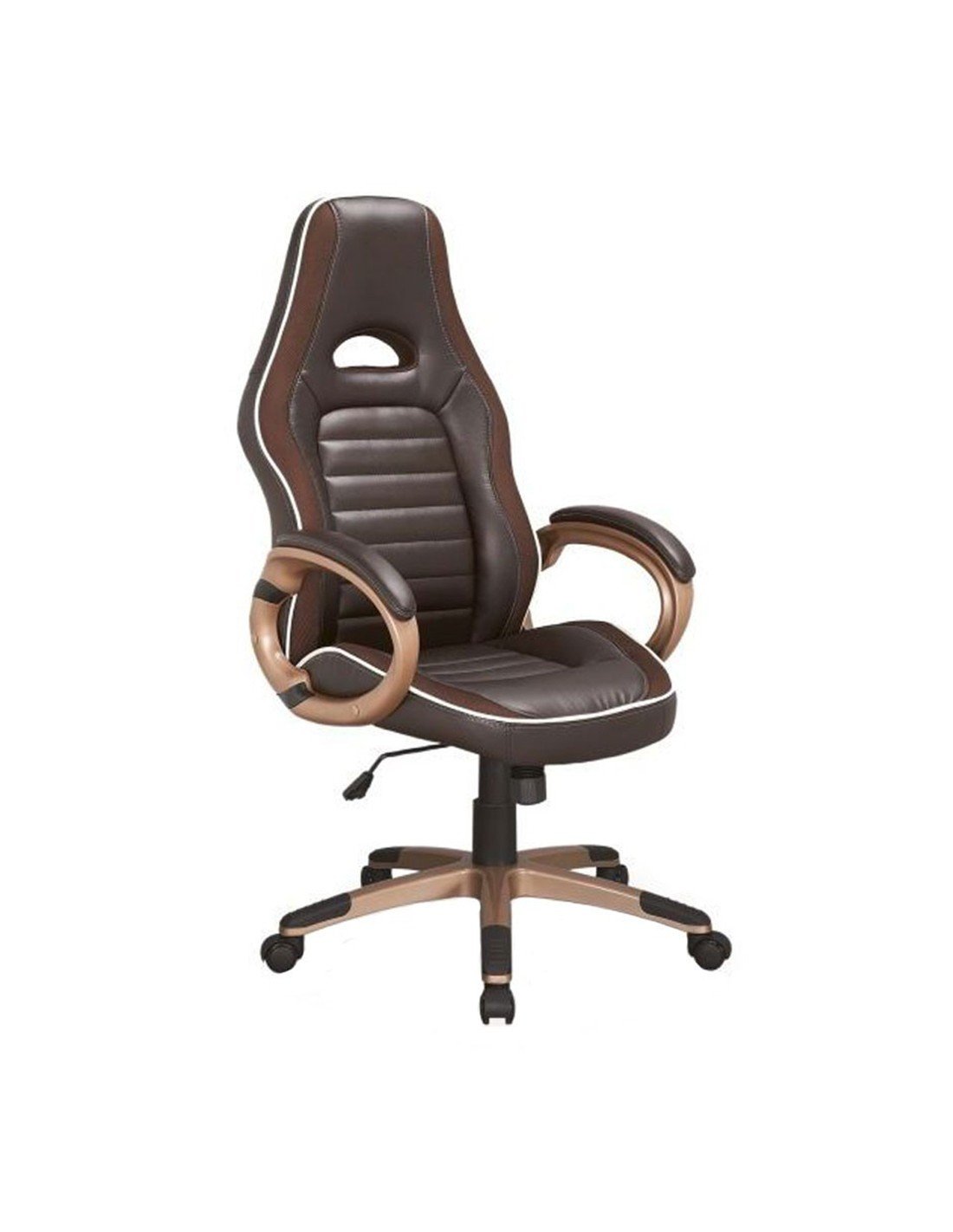 Scaune directoriale - Scaun directorial SL Q150, Piele ecologica, Tetiera integrata, Inaltime ajustabila, 100 Kg, Maro