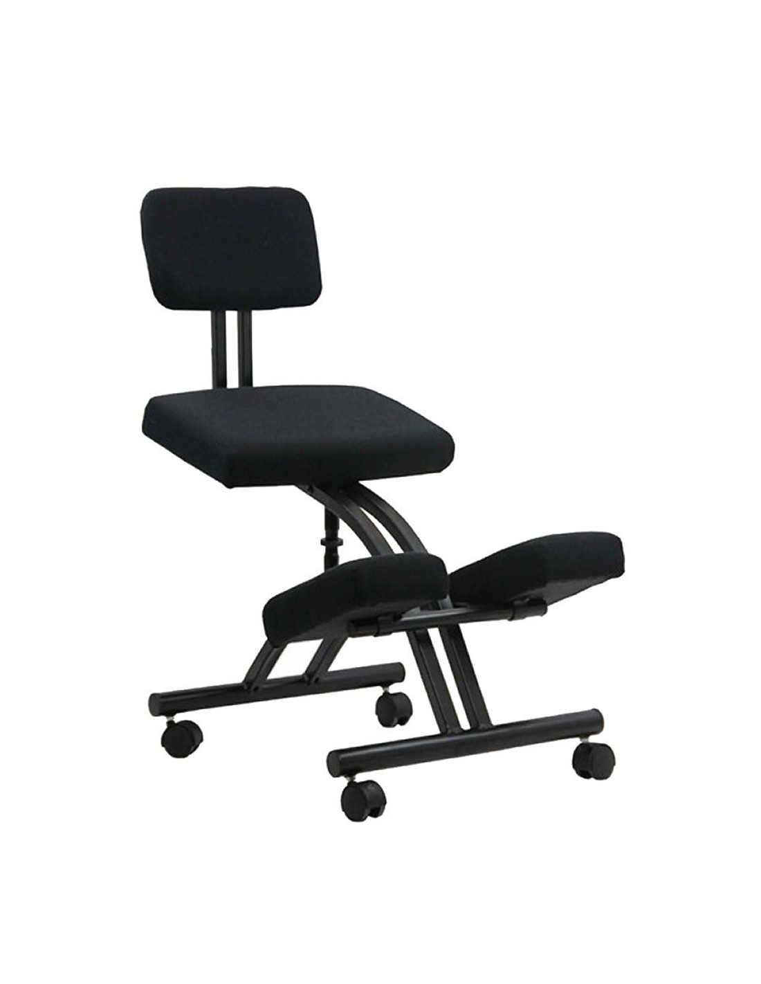 Scaune profesionale - Scaun kneeling chair OFF 094, stofa, ajustabil inaltime, postura corecta, 100 kg, negru