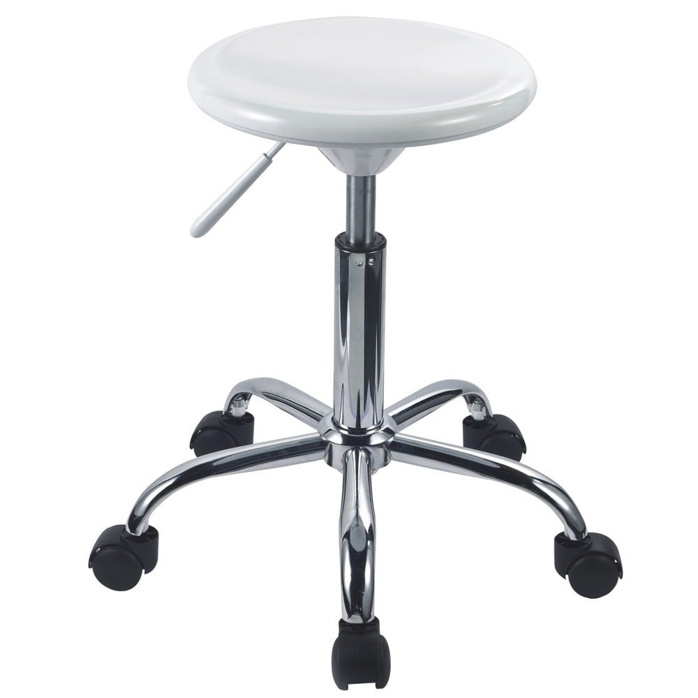 Scaune profesionale - Scaun laborator Berna, PVC, Cadru cromat, Inaltime reglabila, 80 kg