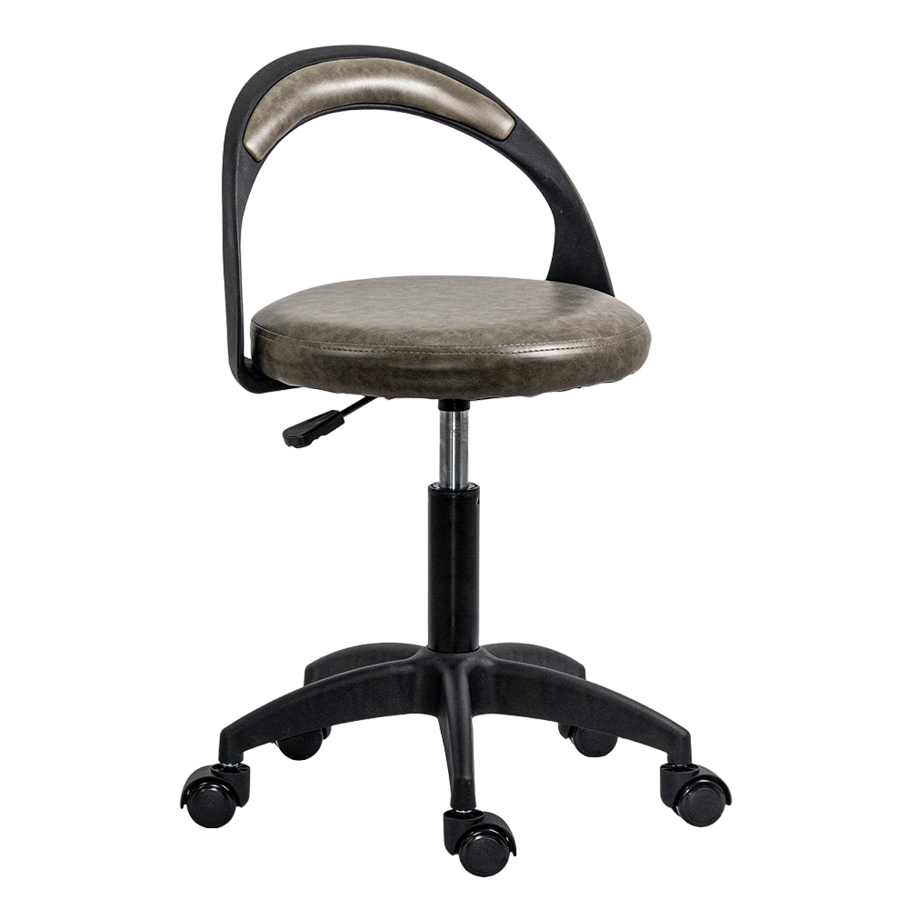 Scaune profesionale - Scaun laborator OFF1020, rotativ, baza polipropilena, piele ecologica, inaltime ajustabila, 100 kg