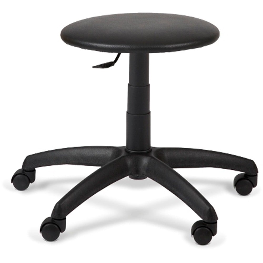 Scaune - Scaun laborator operational, rotativ, baza polipropilena, piele ecologica, inaltime ajustabila, 100 kg, negru