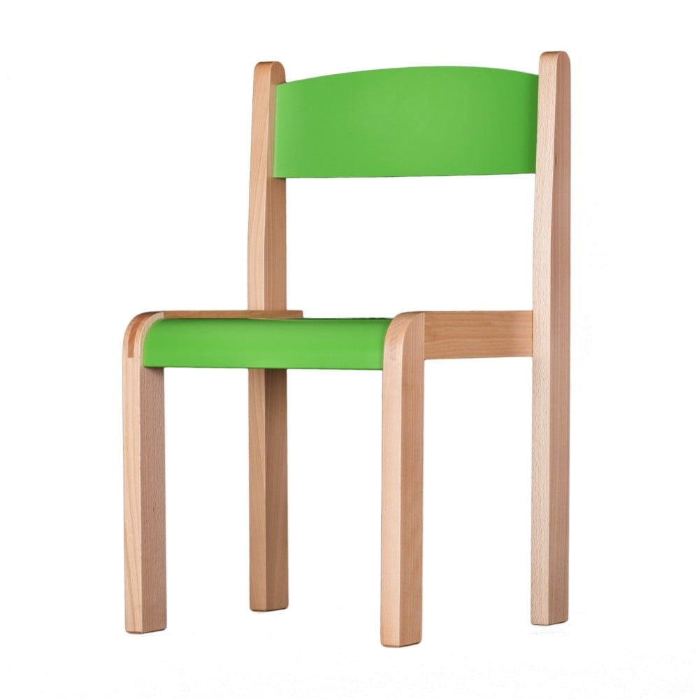 Scaune gradinita - Scaun lemn gradinita Bambi, H31, verde