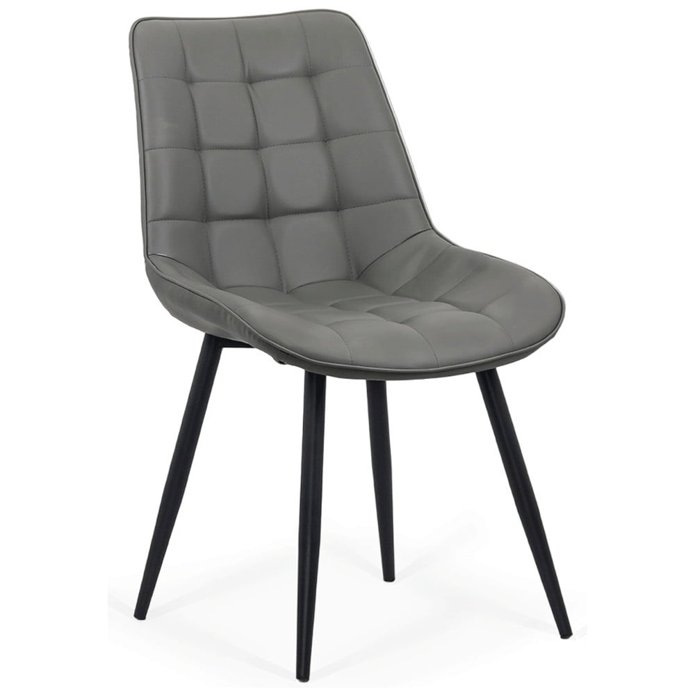 Scaune living - Scaun living si bucatarie BUC 206P, piele ecologica, picioare metalice, 120 kg