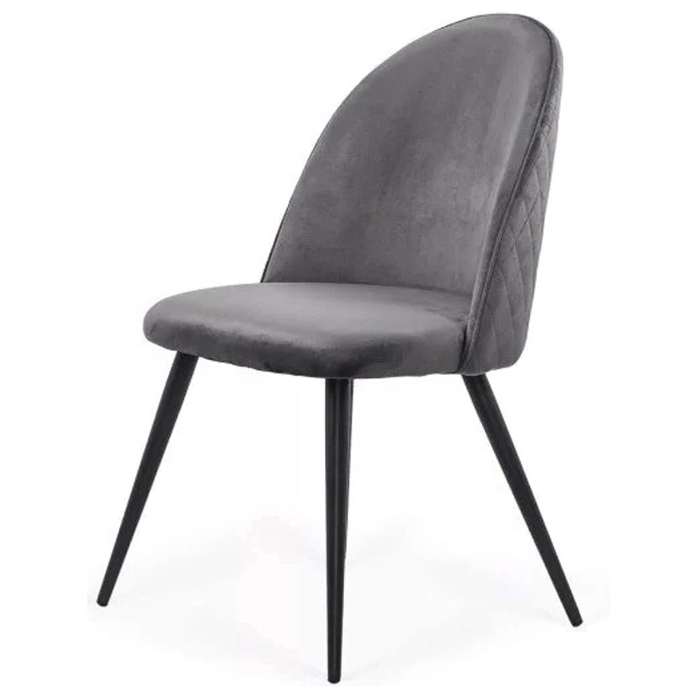 Scaune ieftine - Scaun living si bucatarie BUC 207, catifea, spatar curbat, picioare metalice, 120 kg