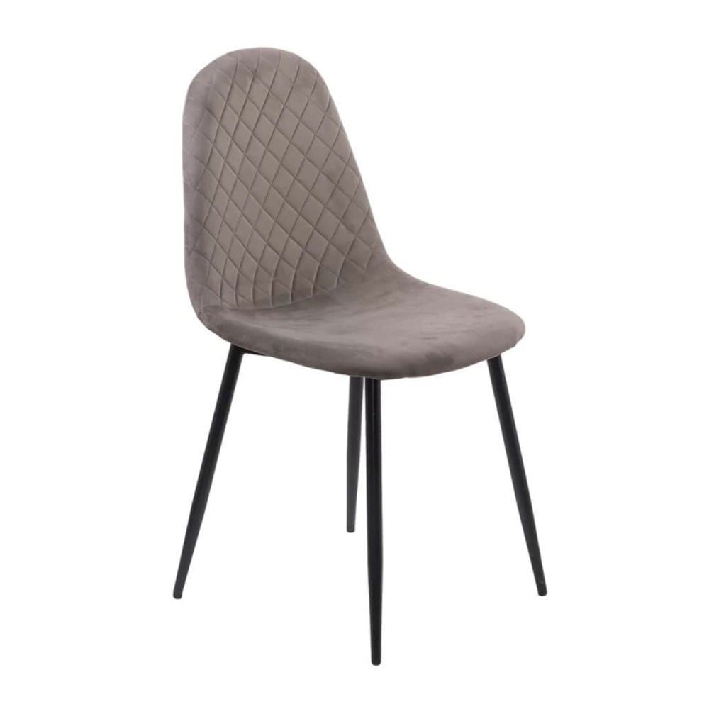 Scaune living - Scaun living si bucatarie BUC 237X, catifea, picioare metalice, spatar curbat, 100 kg
