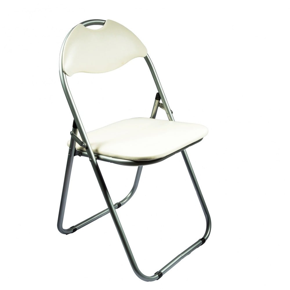 Scaune bucatarie - Scaun pliant GN metalic, bucatarie, tapitat cu piele ecologica, negru