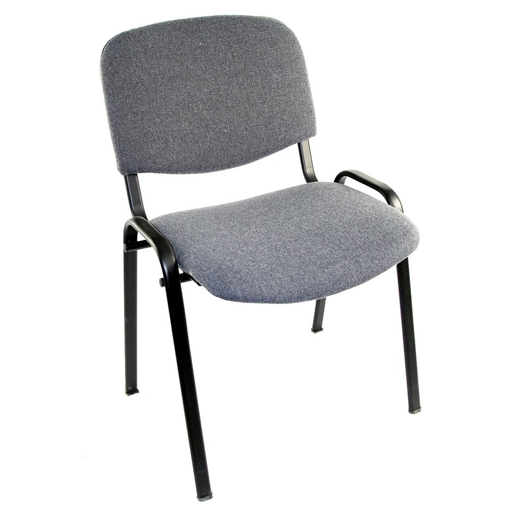 Scaune - Scaun vizitator Taurus TN, cadru metalic, tapitat cu stofa, stivuibil, 120 kg, negru