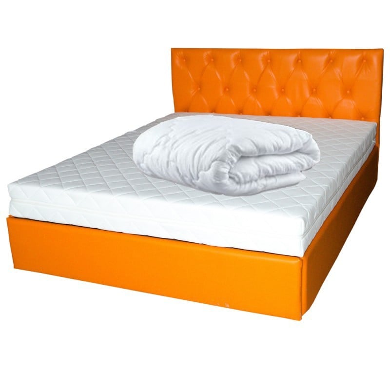 Produse - Set Saltea cu arcuri, Pluto Traditional Spring Comfort 140x200x20cm, plasa de arcuri tip Bonell, husa detasabila tricot, hipoalergenica, fermitate mediu spre tare, Saltsib plus pilota microfibra iarna, matlasata, umplutura poliester, 180x200cm