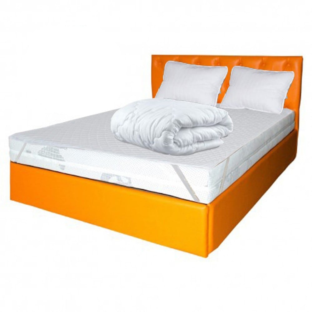 Promotii - Set Saltea cu spuma 5 zone de confort Helios Memory HR Zone Comfort 140x200x22cm, spuma poliuretanica HR memory foam 2 cm, husa hipoalergenica, fermitate medie-tare, Pachet textile Avantaj, 2 perne matlasate, protectie antialergica, pilota iarna 180x200cm