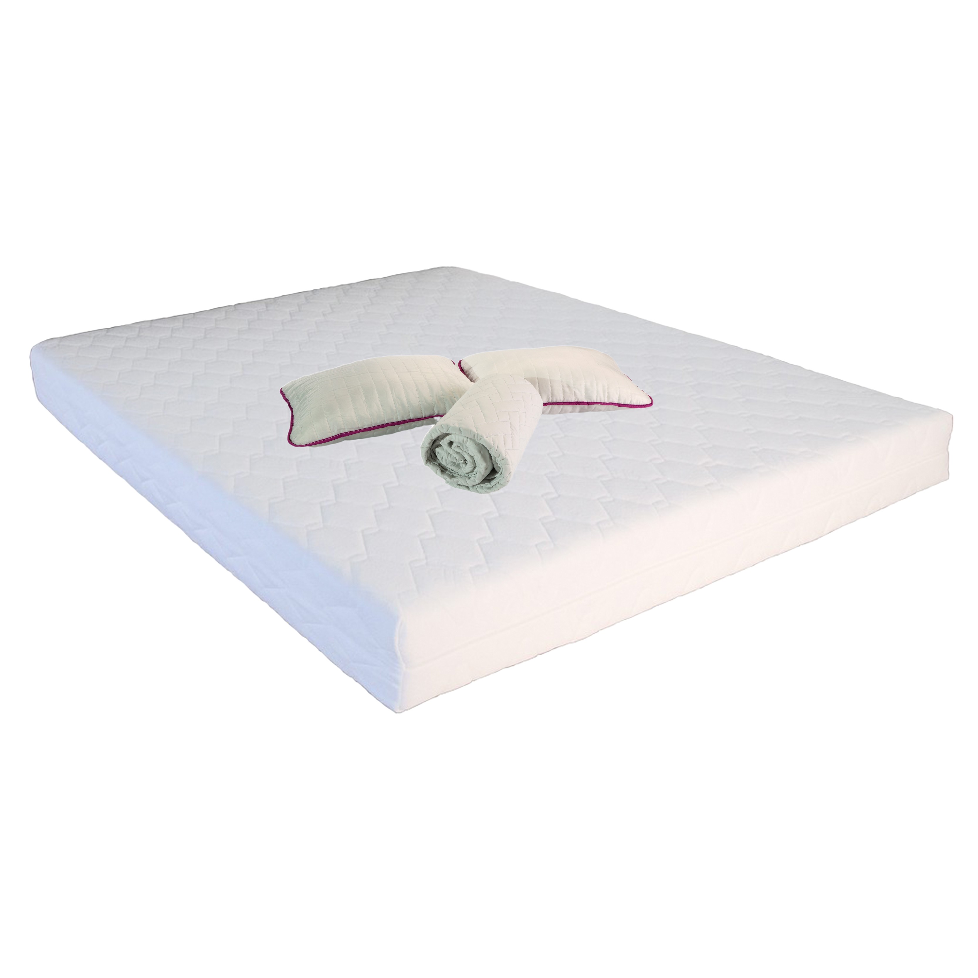 Produse - Set Saltea cu spuma, Mercur Comfort Flex Plus 180x200x20cm, fermitate mediu spre tare, hipoalergenica, husa detasabila, Saltsib plus 2 perne matlasate 50x70cm, umplutura fibre de poliester, lavabile la 60°C si husa microfibra, antialergica