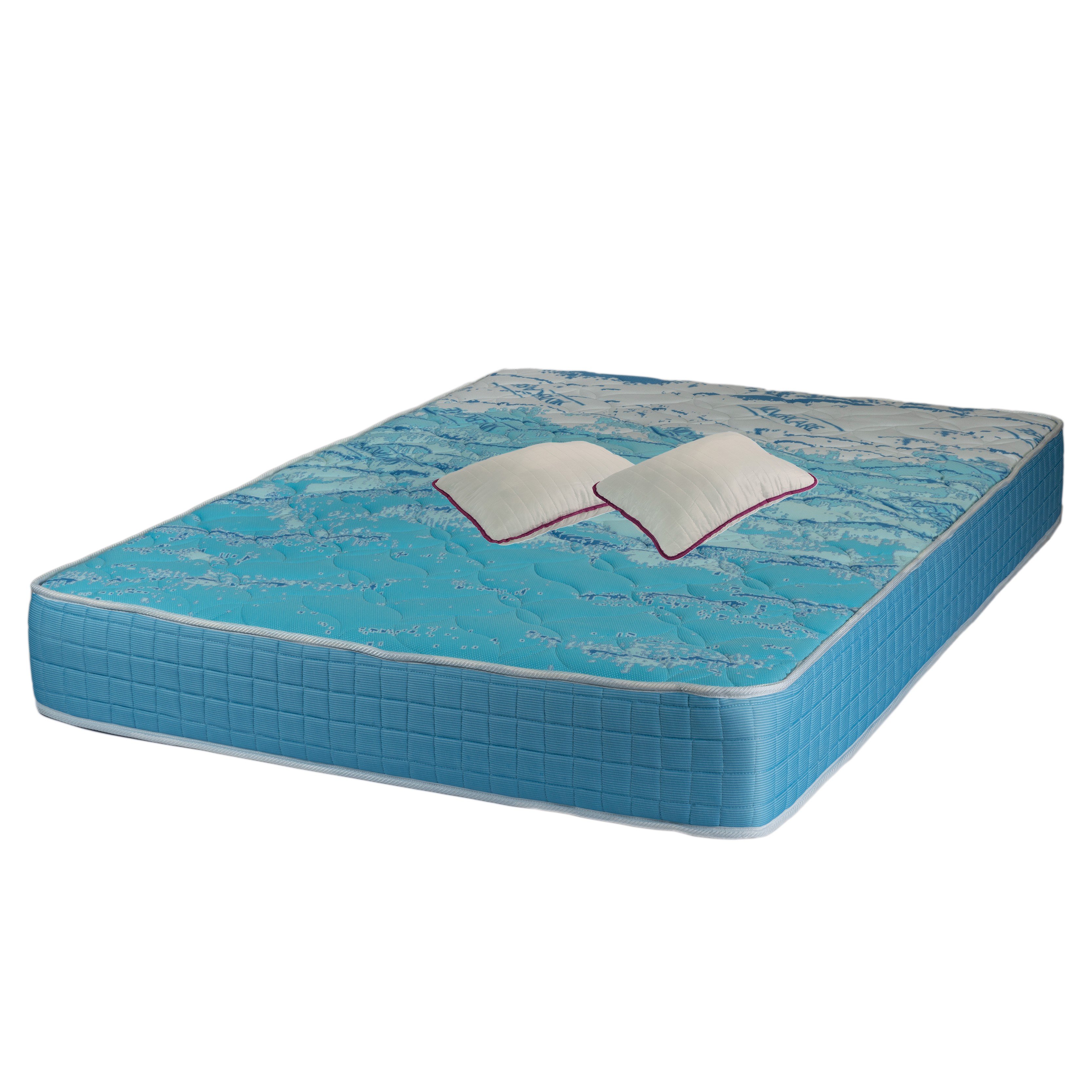 Seturi saltele - Set Saltea ortopedica cu spuma poliuretanica, Memory Foam 5 cm Paris, 180x200x23cm, fermitate tare, sistem de aerisire perimetral Saltex plus 2 perne matlasate microfibra 50x70cm, lavabile la  60°C