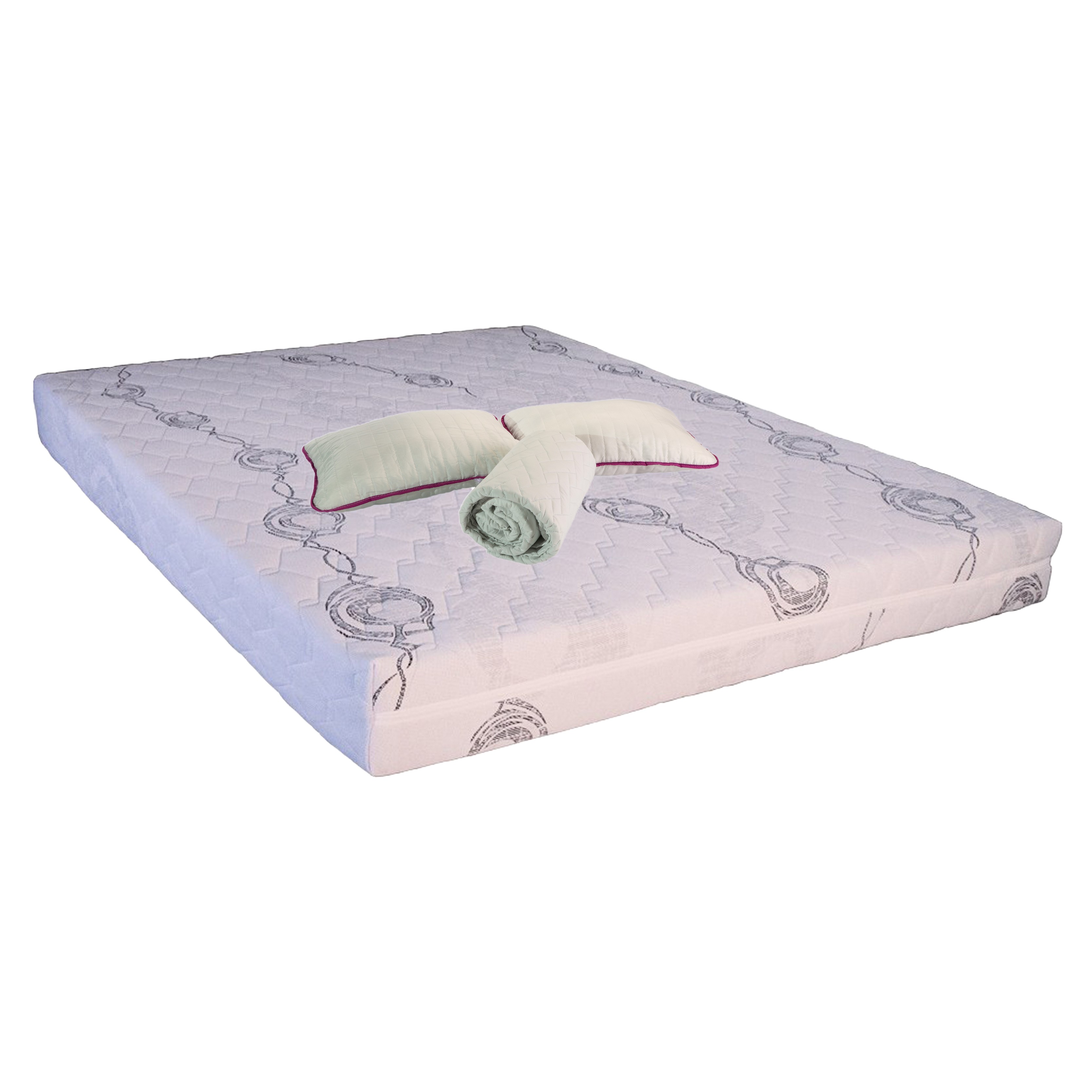 Produse - Set Saltea ortopedica, Saturn Memory Plus Comfort 160x200x20cm, cu spuma poliuretanica HR, memory foam 4 cm, husa detasabila tricot, hipoalergenica, fermitate mediu spre tare, Saltsib plus 2 perne matlasate 50x70cm, antialergice si husa lavabila la 95°C