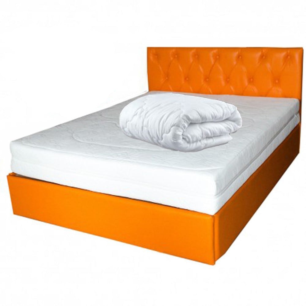 Seturi saltele - Set Saltea ortopedica, Ulise Standard Spring Comfort 160x200x30cm, cu plasa de arcuri Bonell, husa detasabila tricot, hipoalergenica, fermitate tare, Saltsib plus pilota iarna, microfibra, lavabila la 95°C, 180x200cm