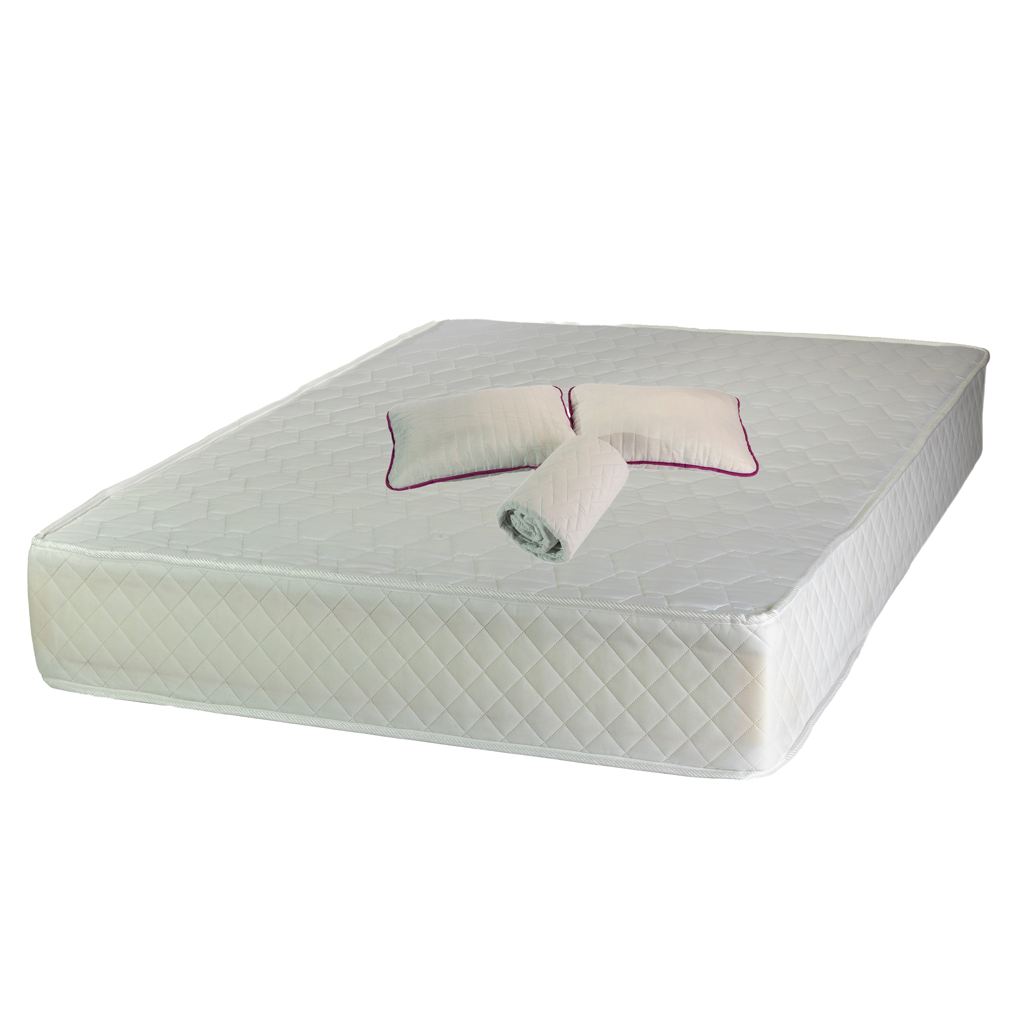 Produse - Set Saltea ortopedica, Uranus Standard Spring Comfort 160x200x26cm, plasa de arcuri Bonell, fermitate mediu spre tare, Saltsib plus 2 perne matlasate, umplutura siliconizata hipoalergenica, 50x70cm si protectie microfibra, cu elastice pe colturi