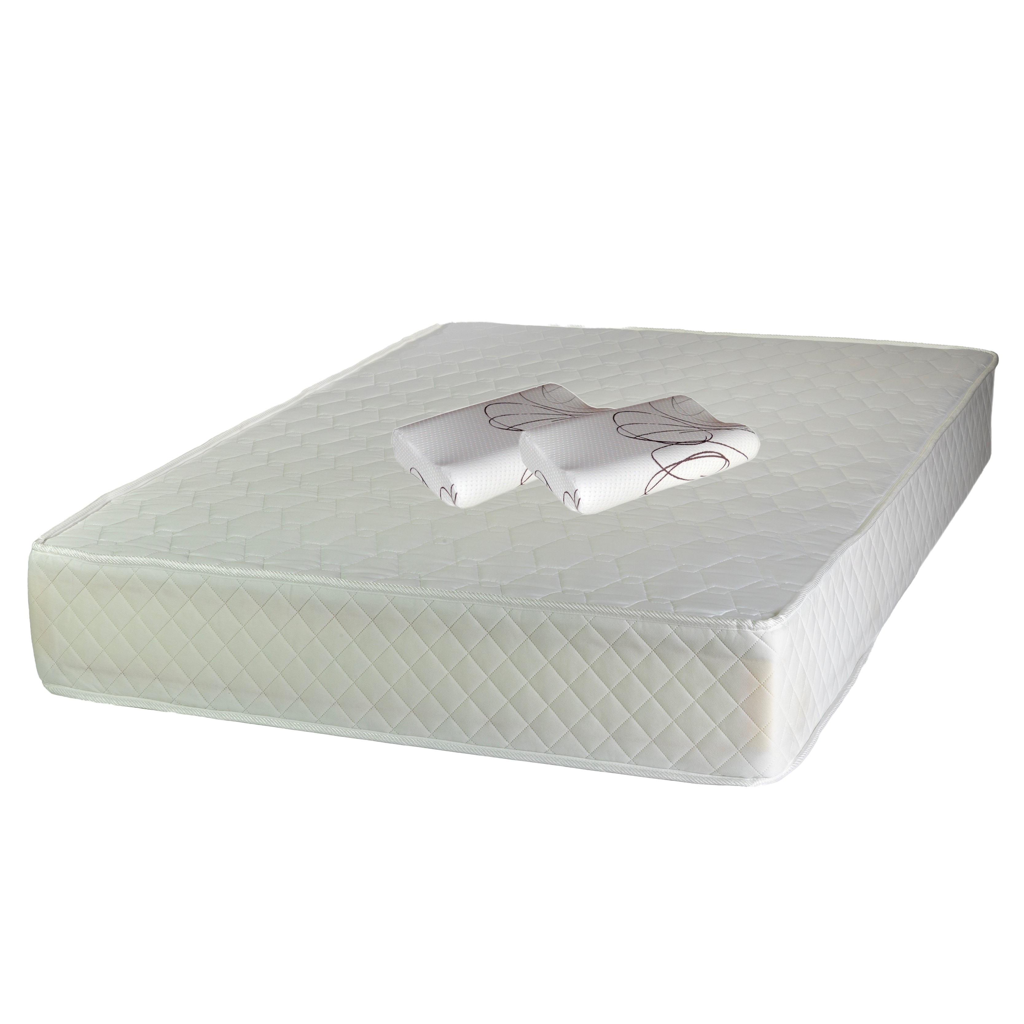 Produse - Set Saltea ortopedica, Uranus Standard Spring Comfort 180x200x26cm, plasa de arcuri Bonell, fermitate mediu spre tare, Saltsib plus 2 perne ortopedice memory SB 52x32 cm, husa lavabila la 40°C