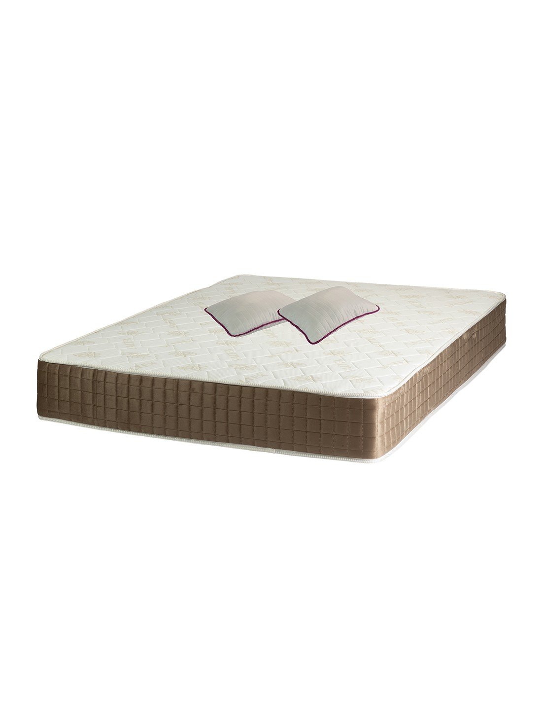 Seturi saltele - Set Saltea SuperOrtopedica Lux Roma, 160x190x23cm, fermitate tare, cu plasa arcuri tip bonell, reversibila, sistem aerisire perimetral, Saltex plus 2 perne matlasate microfibra 50x70cm, lavabile la  60°C