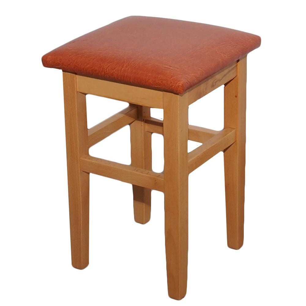Scaune bucatarie - Taburete bucatarie, lemn masiv de fag, tapiterie piele ecologica, cires
