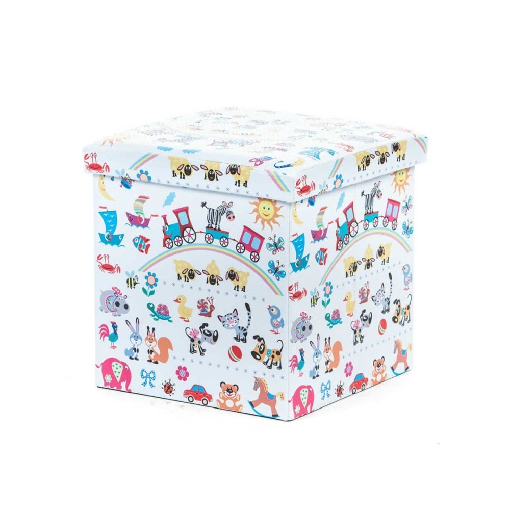 Produse - Taburete cu spatiu depozitare, Design, MDF/ Piele ecologica, 100 kg, 38 x 38, Toys
