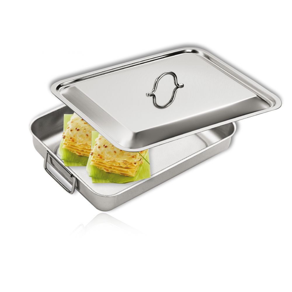 Bio inox, IoBio, EatItaly - Tavă pentru cuptor, cu capac IOBIO 35x27