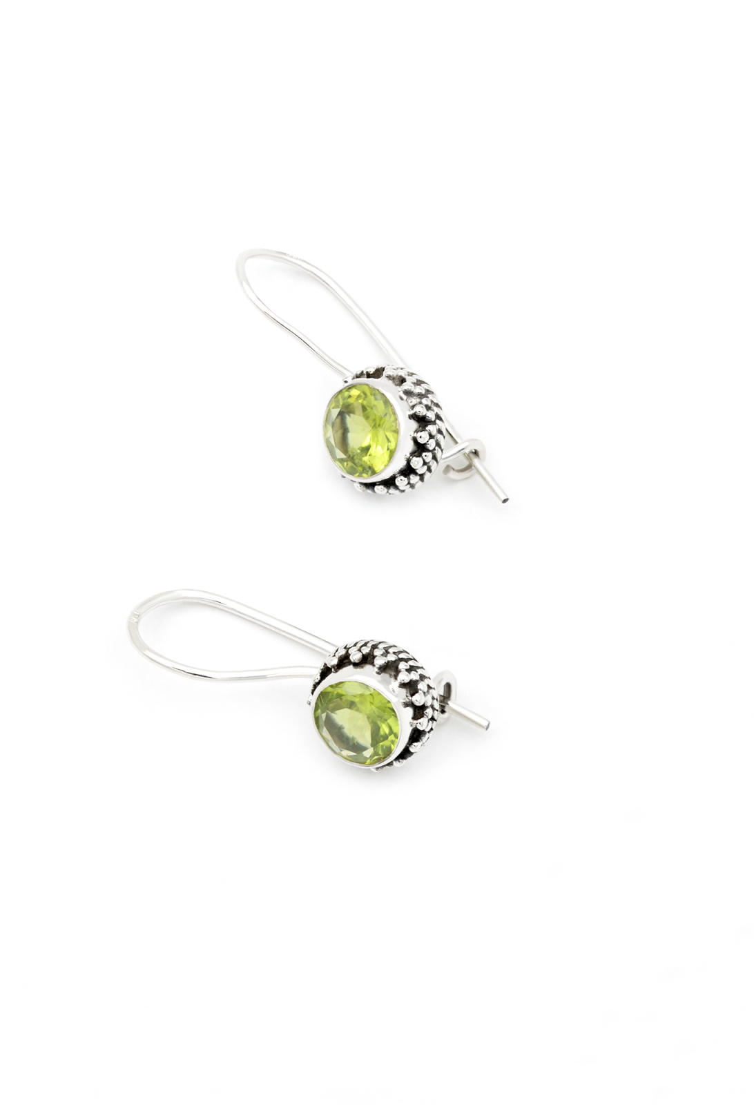 CERCEI - Cercei din Argint 925 si Peridot, 2.5 cm